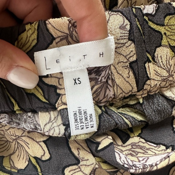 Leith High Low Maxi Women's Floral Elastic Waist Skirt Size XS - Picture 10 of 12